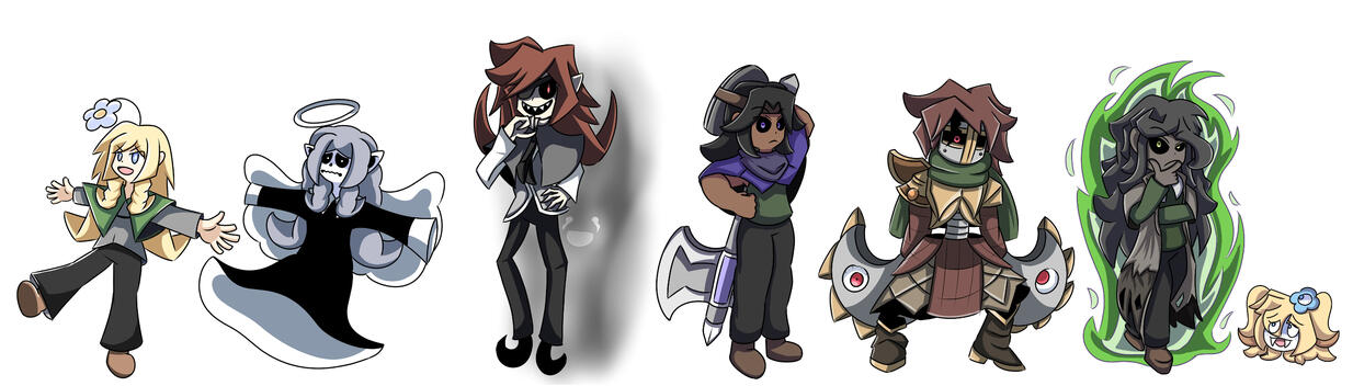 "Meri, Chroma, Hantu, Missa, Tardif, Para" (ocs from @reijingazpacho)